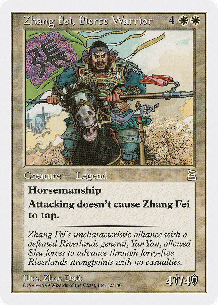 Zhang Fei, Fierce Warrior (PTK-032) - Portal Three Kingdoms - Premium MTG Single from Wizards of the Coast - Just $36.31! Shop now at Game Crave Tournament Store