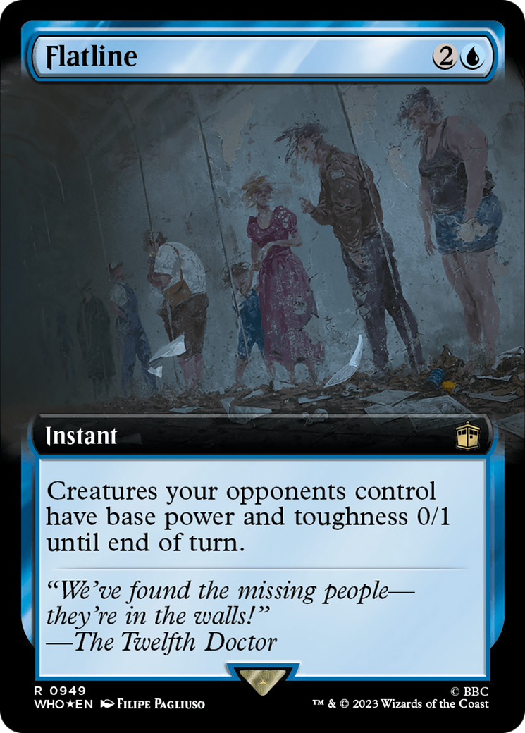 Flatline (WHO-949) - Doctor Who: (Extended Art) Foil - Premium MTG Single from Wizards of the Coast - Just $0.82! Shop now at Game Crave Tournament Store