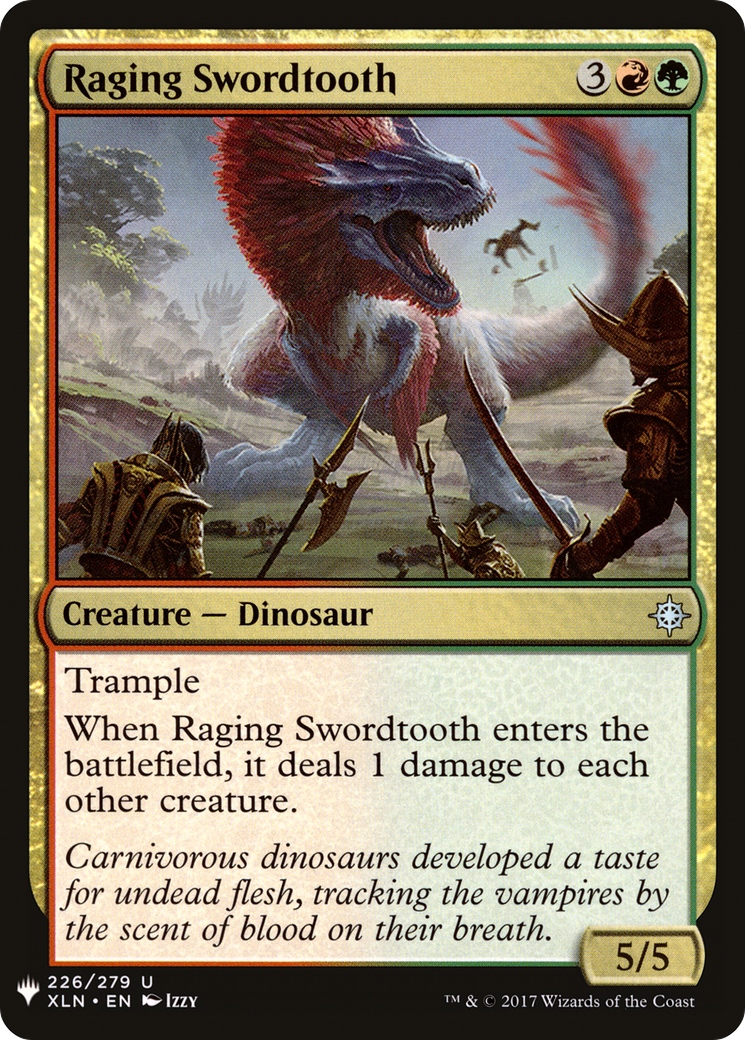 Raging Swordtooth (MB1-1471) - Mystery Booster - Premium MTG Single from Wizards of the Coast - Just $0.25! Shop now at Game Crave Tournament Store