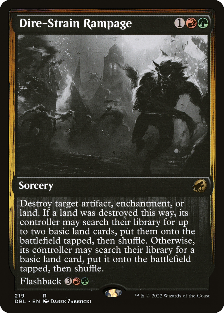 Dire-Strain Rampage (DBL-219) - Innistrad: Double Feature Foil - Premium MTG Single from Wizards of the Coast - Just $1.97! Shop now at Game Crave Tournament Store