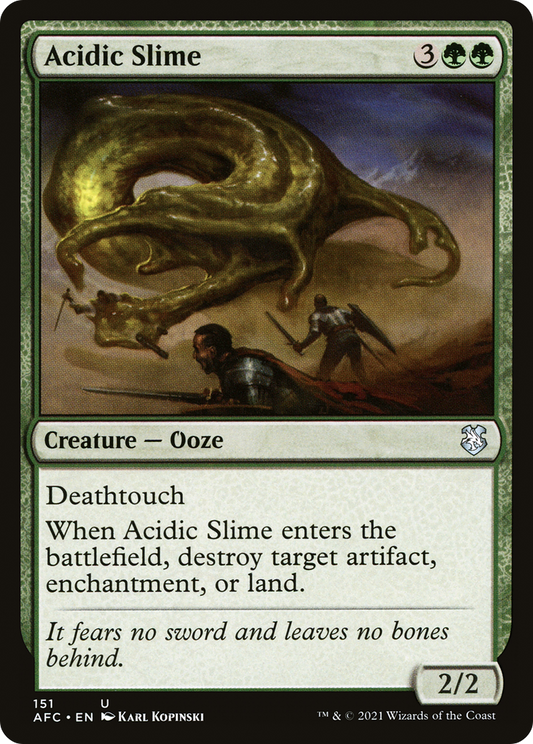 Acidic Slime (AFC-151) - Forgotten Realms Commander - Premium MTG Single from Wizards of the Coast - Just $0.25! Shop now at Game Crave Tournament Store