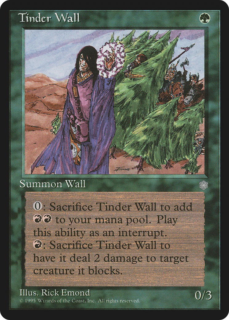 Tinder Wall (ICE-270) - Ice Age - Premium MTG Single from Wizards of the Coast - Just $0.39! Shop now at Game Crave Tournament Store