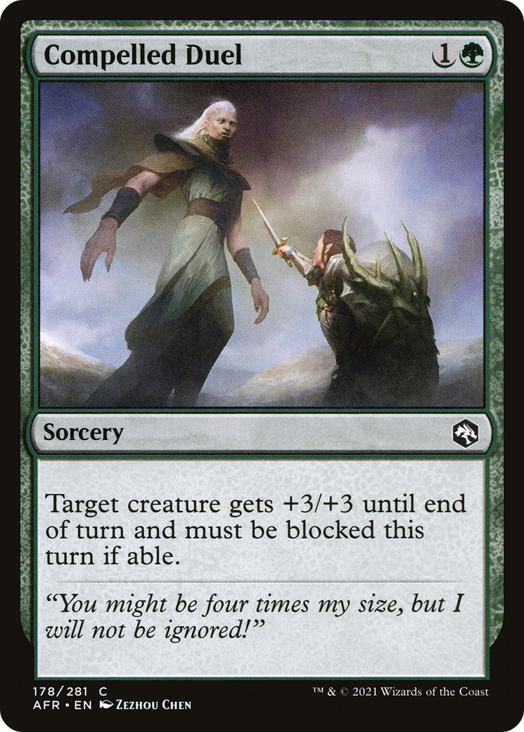 Compelled Duel (AFR-178) - Adventures in the Forgotten Realms - Premium MTG Single from Wizards of the Coast - Just $0.25! Shop now at Game Crave Tournament Store