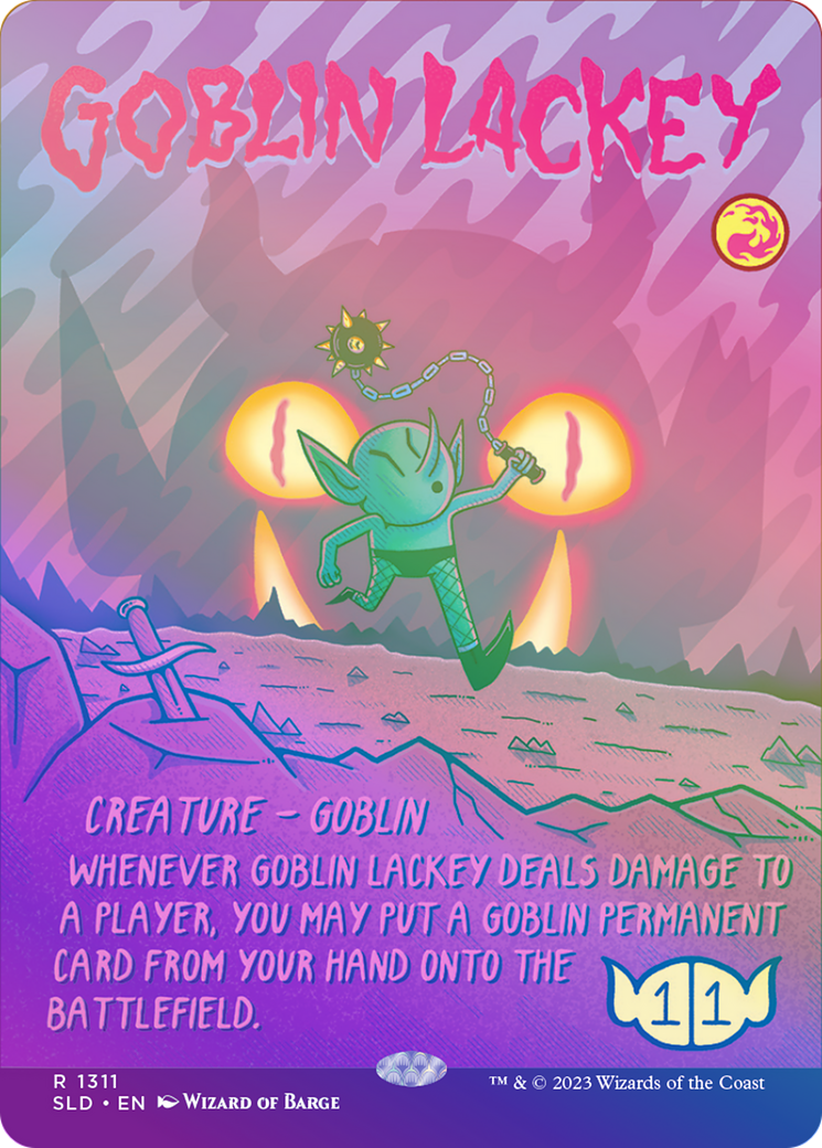 Goblin Lackey (SLD-1311★) - Secret Lair Drop (Borderless) Foil - Premium MTG Single from Wizards of the Coast - Just $5.60! Shop now at Game Crave Tournament Store