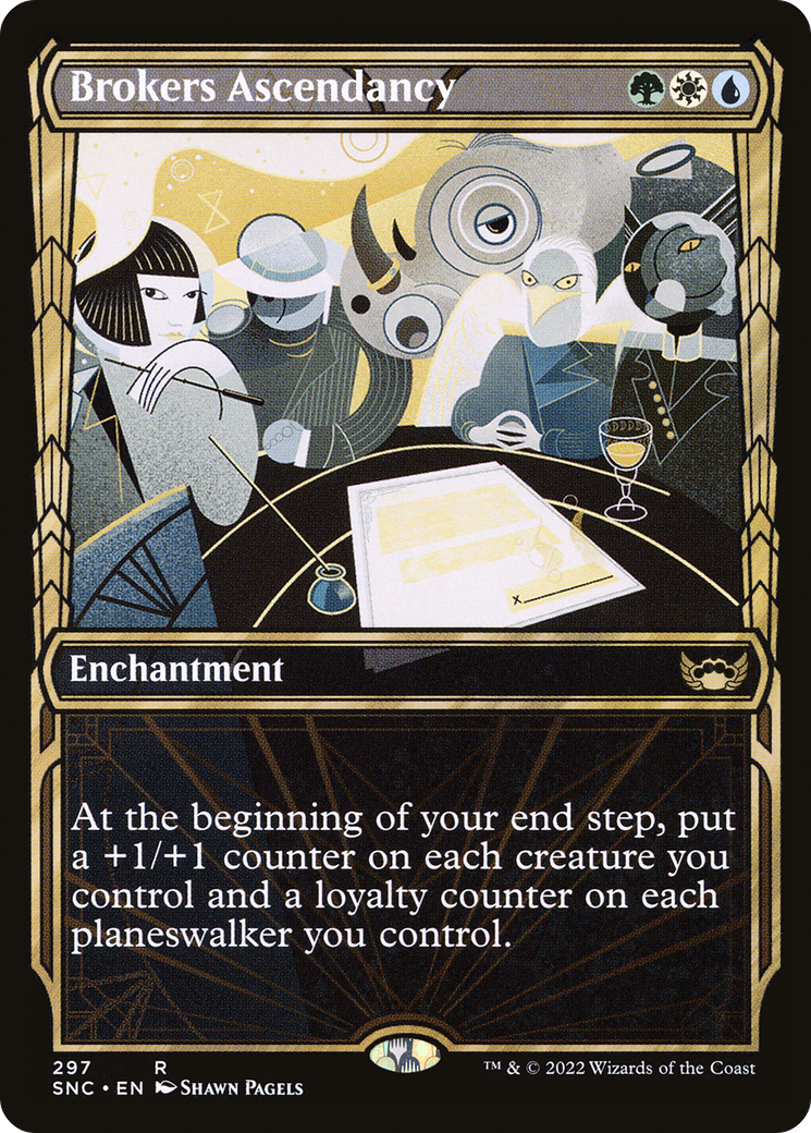 Brokers Ascendancy (SNC-297) - Streets of New Capenna: (Showcase) Foil - Premium MTG Single from Wizards of the Coast - Just $1.07! Shop now at Game Crave Tournament Store