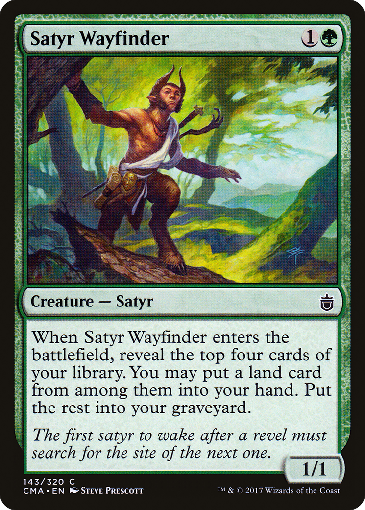 Satyr Wayfinder (CMA-143) - Commander Anthology - Premium MTG Single from Wizards of the Coast - Just $0.26! Shop now at Game Crave Tournament Store