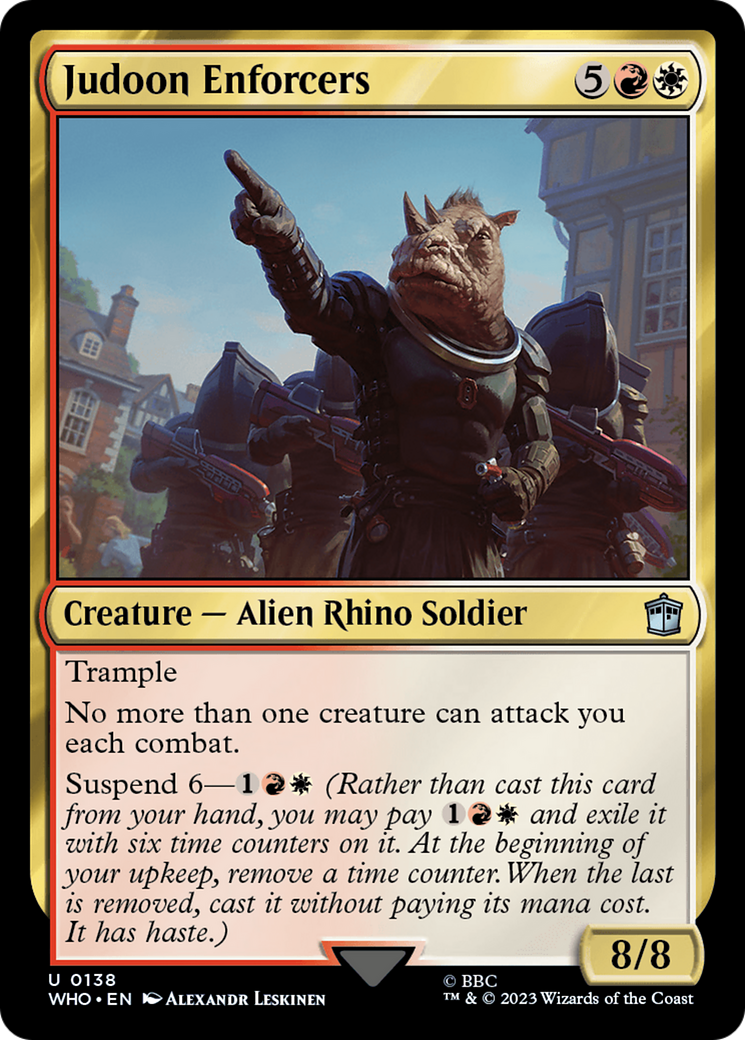 Judoon Enforcers (WHO-138) - Doctor Who - Premium MTG Single from Wizards of the Coast - Just $0.08! Shop now at Game Crave Tournament Store