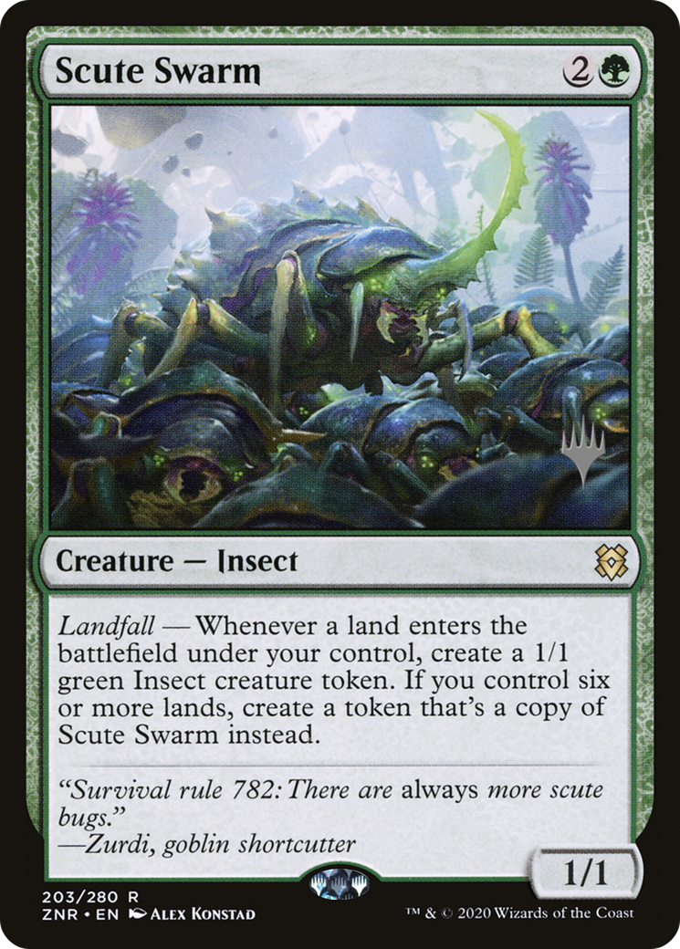 Scute Swarm (PZNR-203P) - Zendikar Rising Promos Foil - Premium MTG Single from Wizards of the Coast - Just $3.92! Shop now at Game Crave Tournament Store