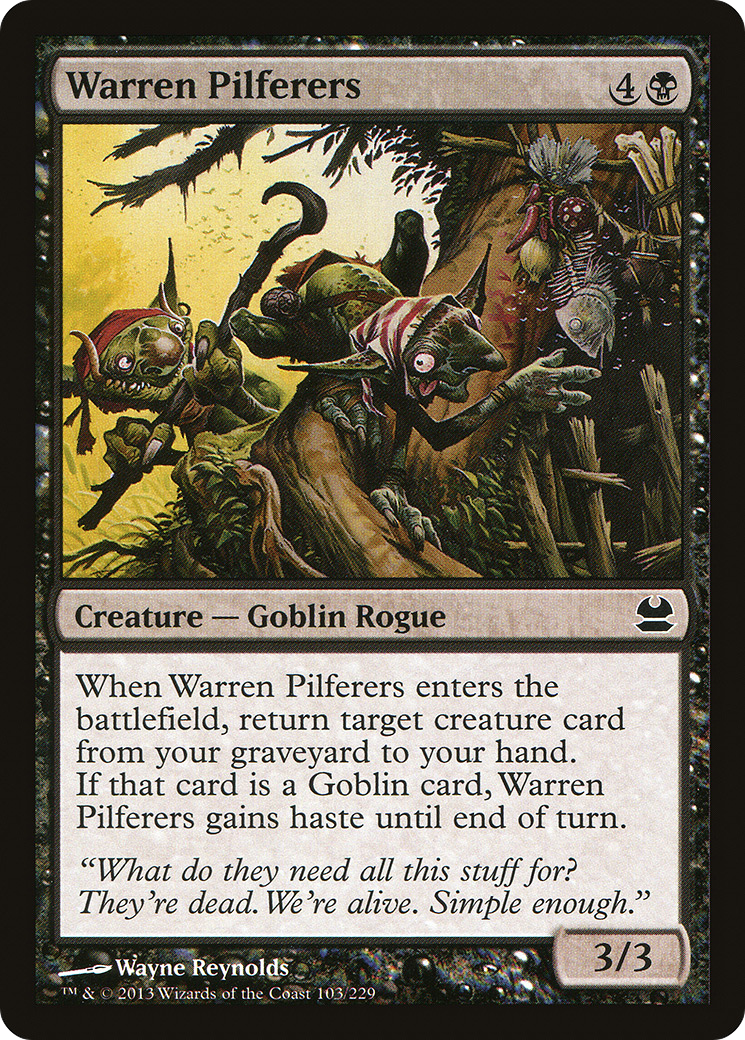 Warren Pilferers (MMA-103) - Modern Masters Foil - Premium MTG Single from Wizards of the Coast - Just $0.08! Shop now at Game Crave Tournament Store