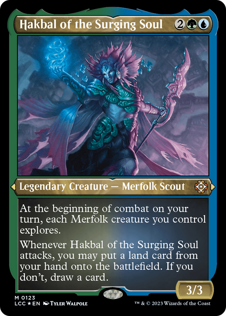 Hakbal of the Surging Soul (LCC-123) - The Lost Caverns of Ixalan Commander Etched Foil - Premium MTG Single from Wizards of the Coast - Just $0.08! Shop now at Game Crave Tournament Store