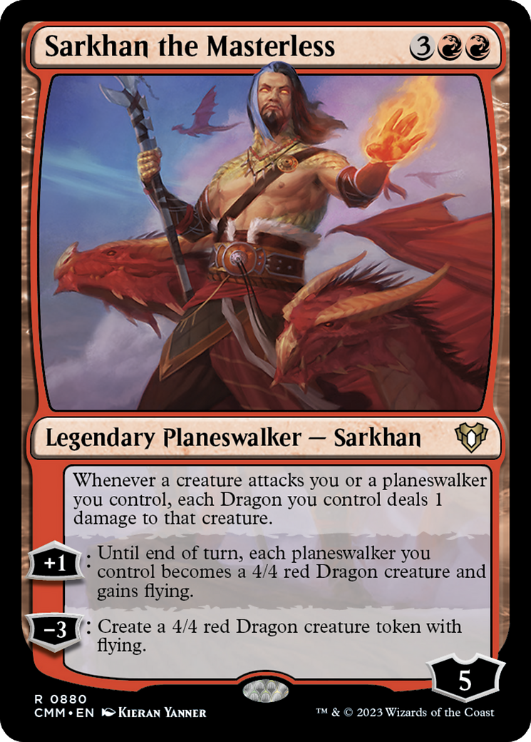Sarkhan the Masterless (CMM-880) - Commander Masters - Premium MTG Single from Wizards of the Coast - Just $0.26! Shop now at Game Crave Tournament Store