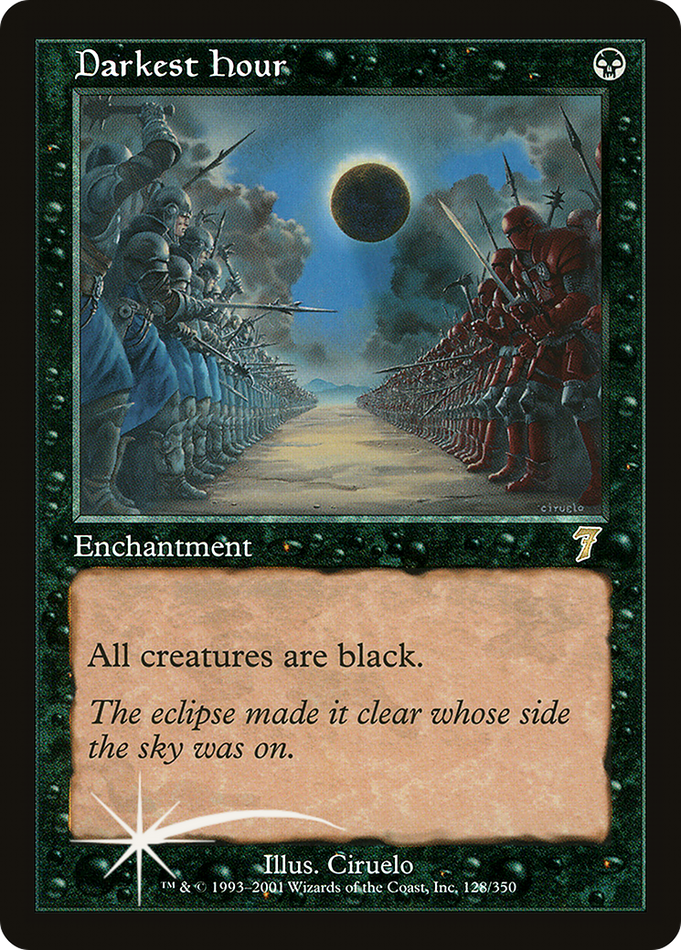 Darkest Hour (7ED-128★) - Seventh Edition Foil - Premium MTG Single from Wizards of the Coast - Just $18.72! Shop now at Game Crave Tournament Store