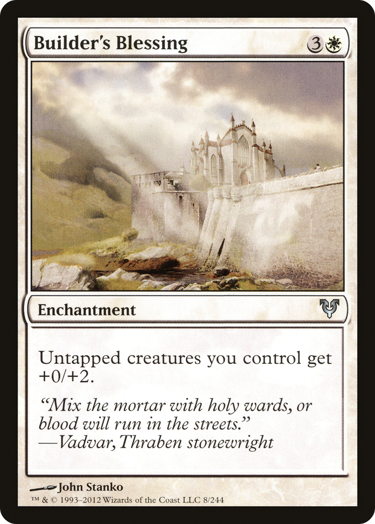 Builder's Blessing (AVR-008) - Avacyn Restored - Premium MTG Single from Wizards of the Coast - Just $0.25! Shop now at Game Crave Tournament Store