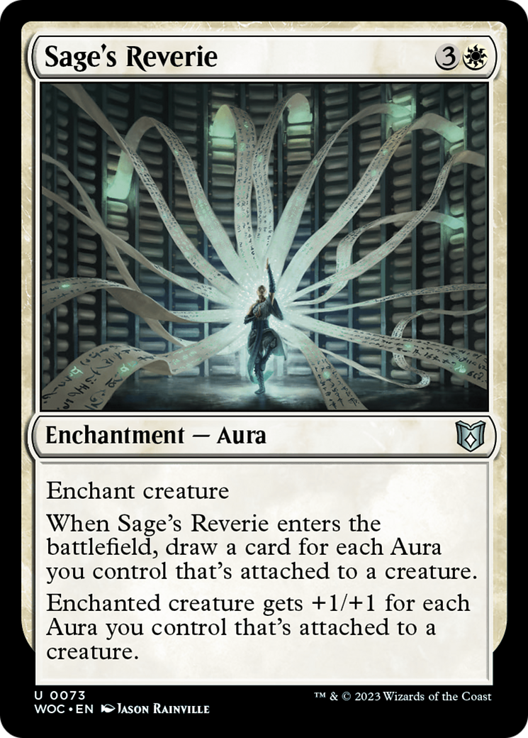 Sage's Reverie (WOC-073) - Wilds of Eldraine Commander - Premium MTG Single from Wizards of the Coast - Just $0.22! Shop now at Game Crave Tournament Store