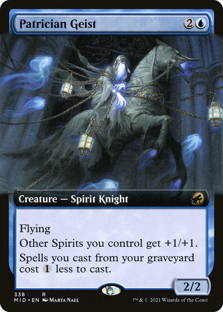 Patrician Geist (MID-338) - Innistrad: Midnight Hunt: (Extended Art) Foil - Premium MTG Single from Wizards of the Coast - Just $0.30! Shop now at Game Crave Tournament Store