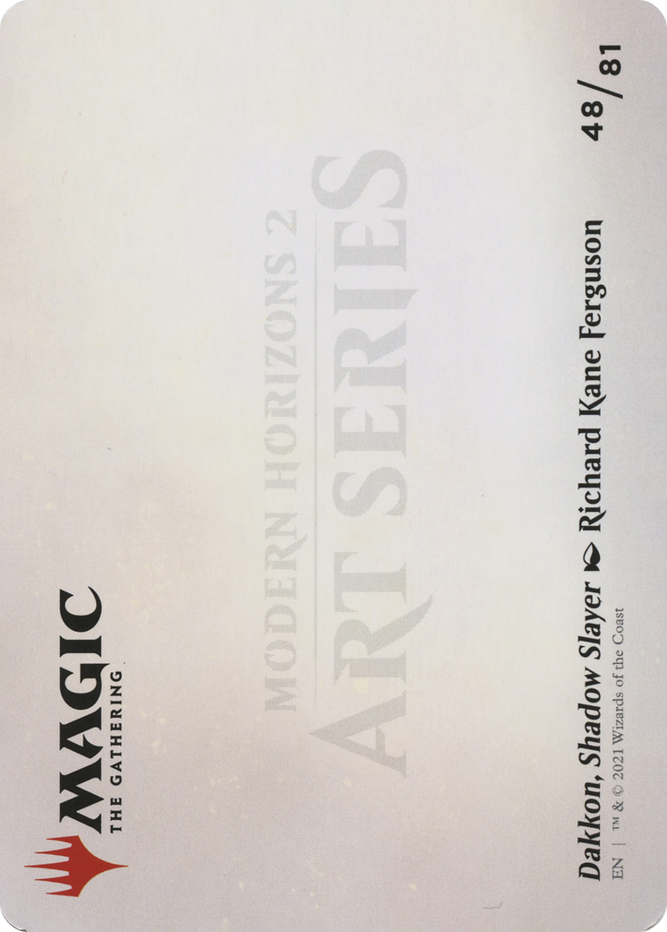 Dakkon, Shadow Slayer // Dakkon, Shadow Slayer (AMH2-048) - Modern Horizons 2 Art Series (Borderless) - Premium MTG Single from Wizards of the Coast - Just $0! Shop now at Game Crave Tournament Store