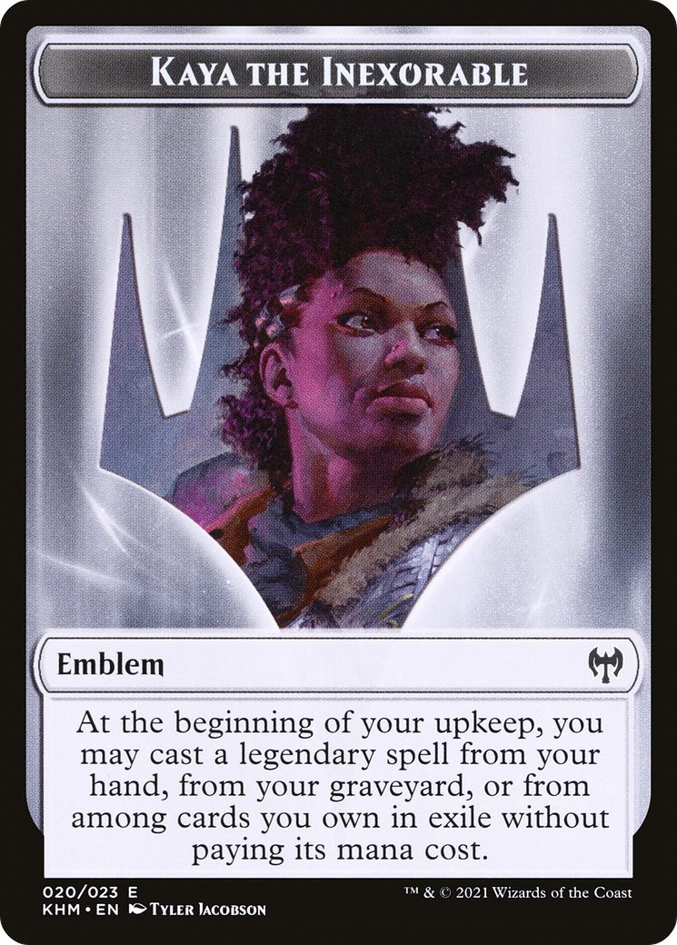 Kaya the Inexorable Emblem (TKHM-020) - Kaldheim Tokens - Premium MTG Single from Wizards of the Coast - Just $0! Shop now at Game Crave Tournament Store