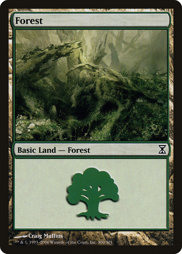 Forest (TSP-300) - Time Spiral Foil - Premium MTG Single from Wizards of the Coast - Just $0.16! Shop now at Game Crave Tournament Store