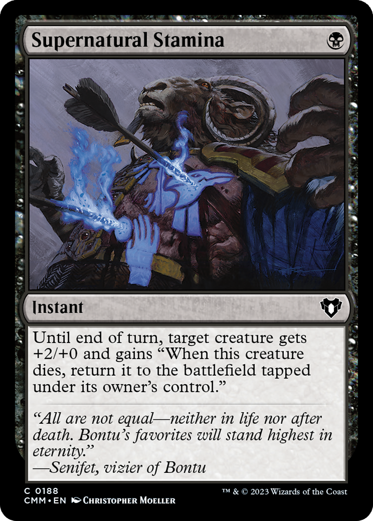 Supernatural Stamina (CMM-188) - Commander Masters - Premium MTG Single from Wizards of the Coast - Just $0.25! Shop now at Game Crave Tournament Store