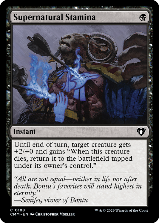 Supernatural Stamina (CMM-188) - Commander Masters - Premium MTG Single from Wizards of the Coast - Just $0.25! Shop now at Game Crave Tournament Store