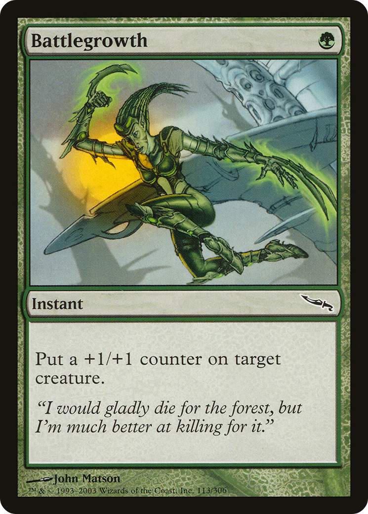 Battlegrowth (MRD-113) - Mirrodin - Premium MTG Single from Wizards of the Coast - Just $0.08! Shop now at Game Crave Tournament Store