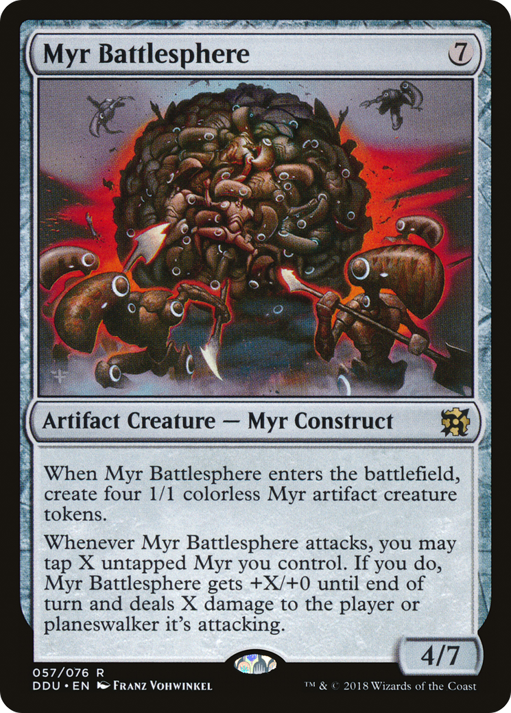 Myr Battlesphere (DDU-057) - Duel Decks: Elves vs. Inventors - Premium MTG Single from Wizards of the Coast - Just $0.08! Shop now at Game Crave Tournament Store
