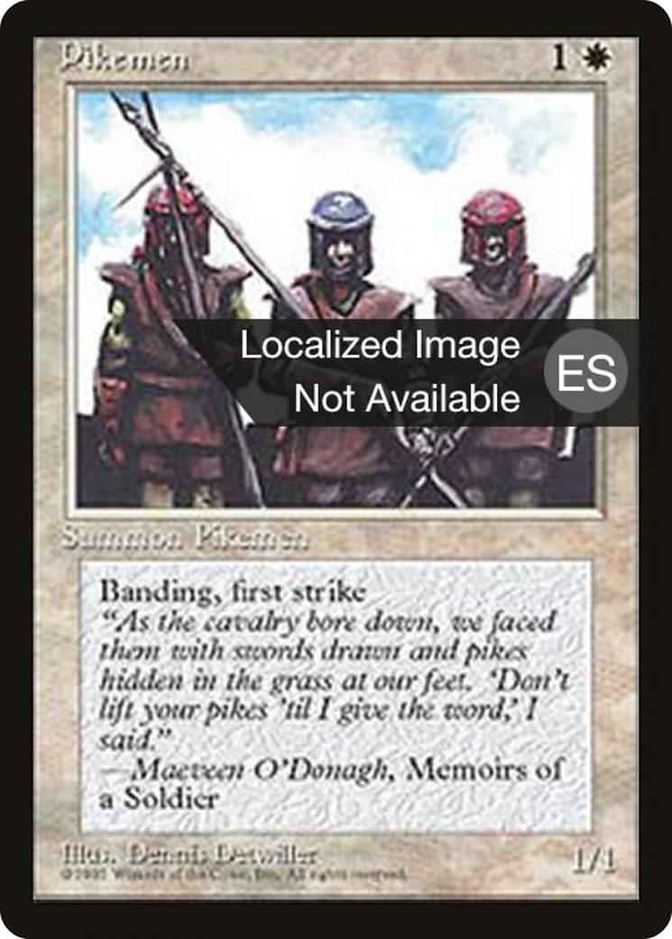 Pikemen (4BB-042) - Fourth Edition Foreign Black Border - Premium MTG Single from Wizards of the Coast - Just $0.48! Shop now at Game Crave Tournament Store