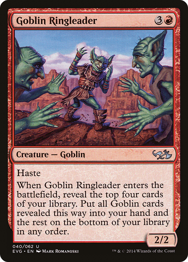 Goblin Ringleader (EVG-040) - Duel Decks Anthology: Elves vs. Goblins - Premium MTG Single from Wizards of the Coast - Just $0.86! Shop now at Game Crave Tournament Store
