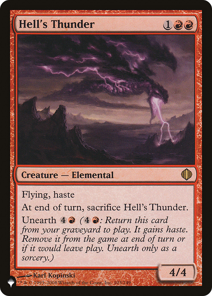 Hell's Thunder (PLIST-136) - The List - Premium MTG Single from Wizards of the Coast - Just $0.08! Shop now at Game Crave Tournament Store