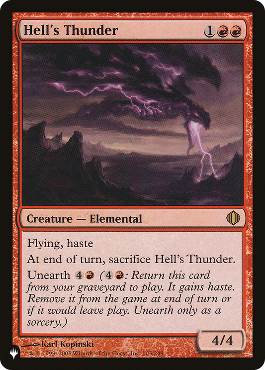 Hell's Thunder (PLIST-136) - The List - Premium MTG Single from Wizards of the Coast - Just $0.08! Shop now at Game Crave Tournament Store