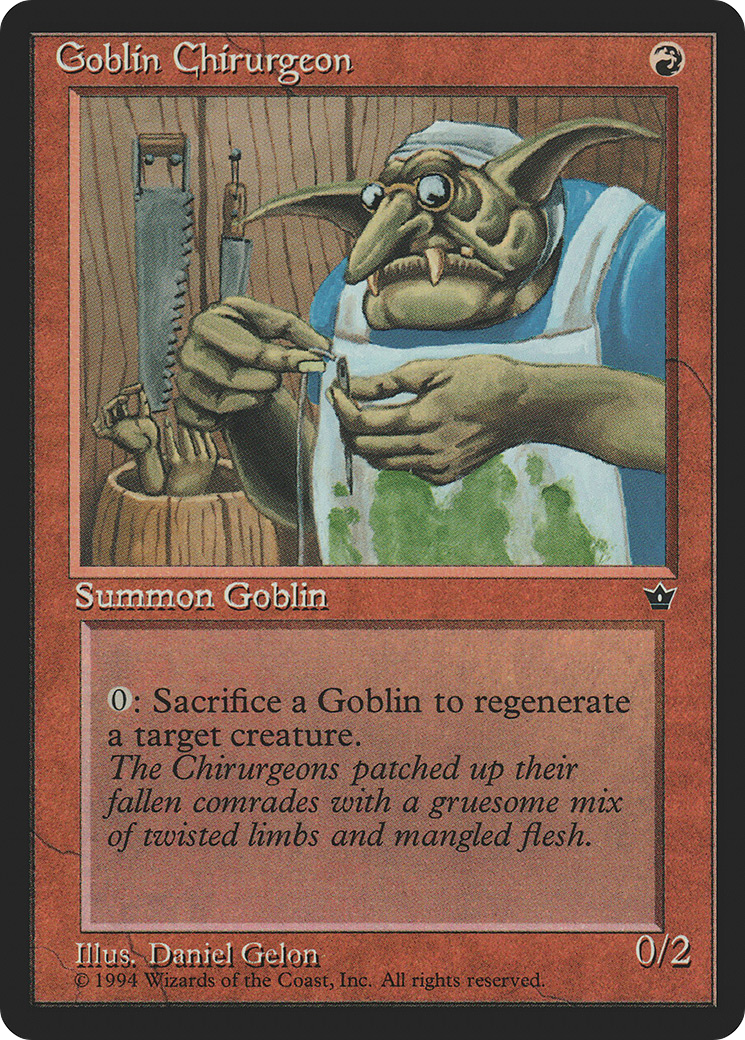Goblin Chirurgeon (FEM-54A) - Fallen Empires - Premium MTG Single from Wizards of the Coast - Just $0.20! Shop now at Game Crave Tournament Store
