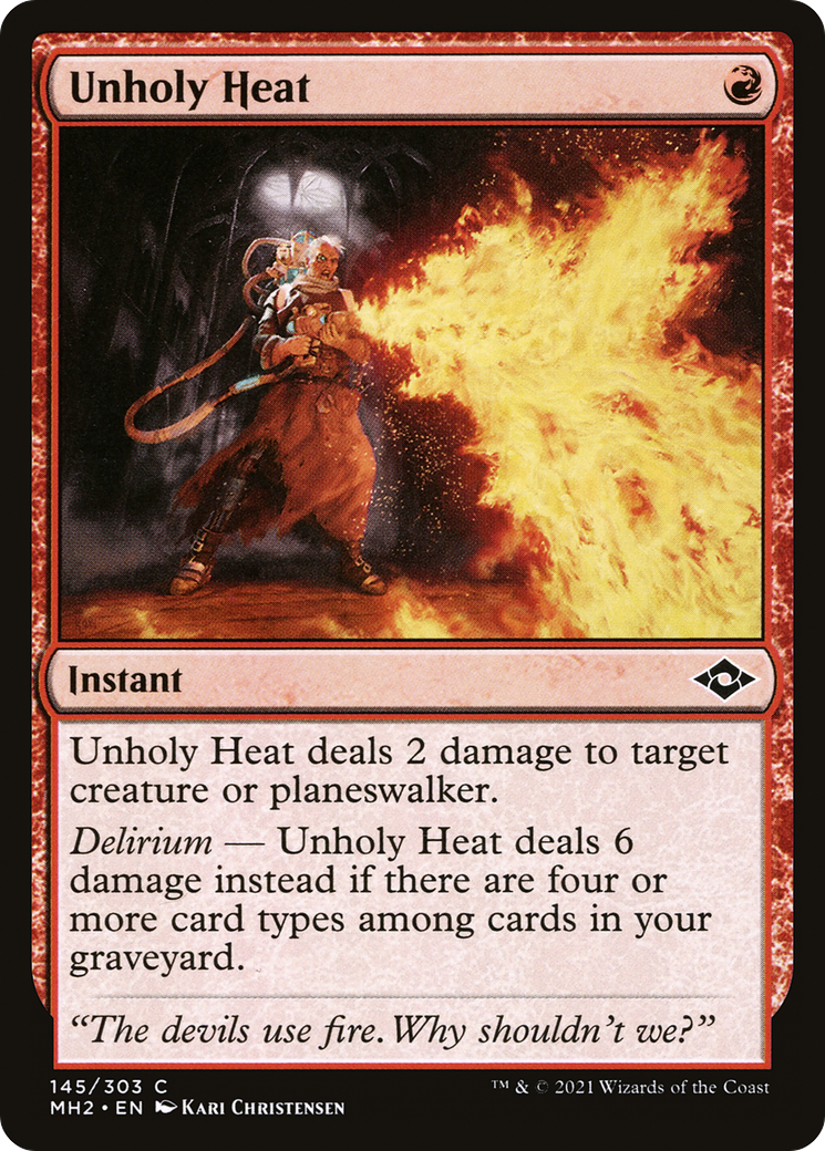 Unholy Heat (MH2-145) - Modern Horizons 2 - Premium MTG Single from Wizards of the Coast - Just $0.08! Shop now at Game Crave Tournament Store