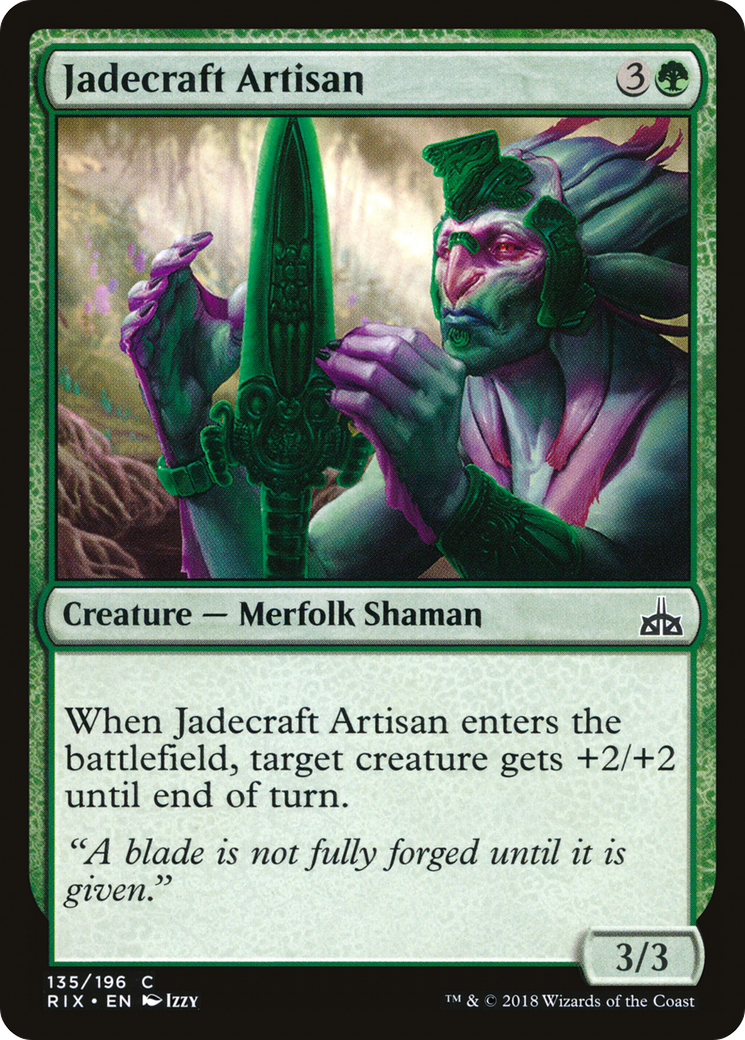 Jadecraft Artisan (RIX-135) - Rivals of Ixalan - Premium MTG Single from Wizards of the Coast - Just $0.08! Shop now at Game Crave Tournament Store