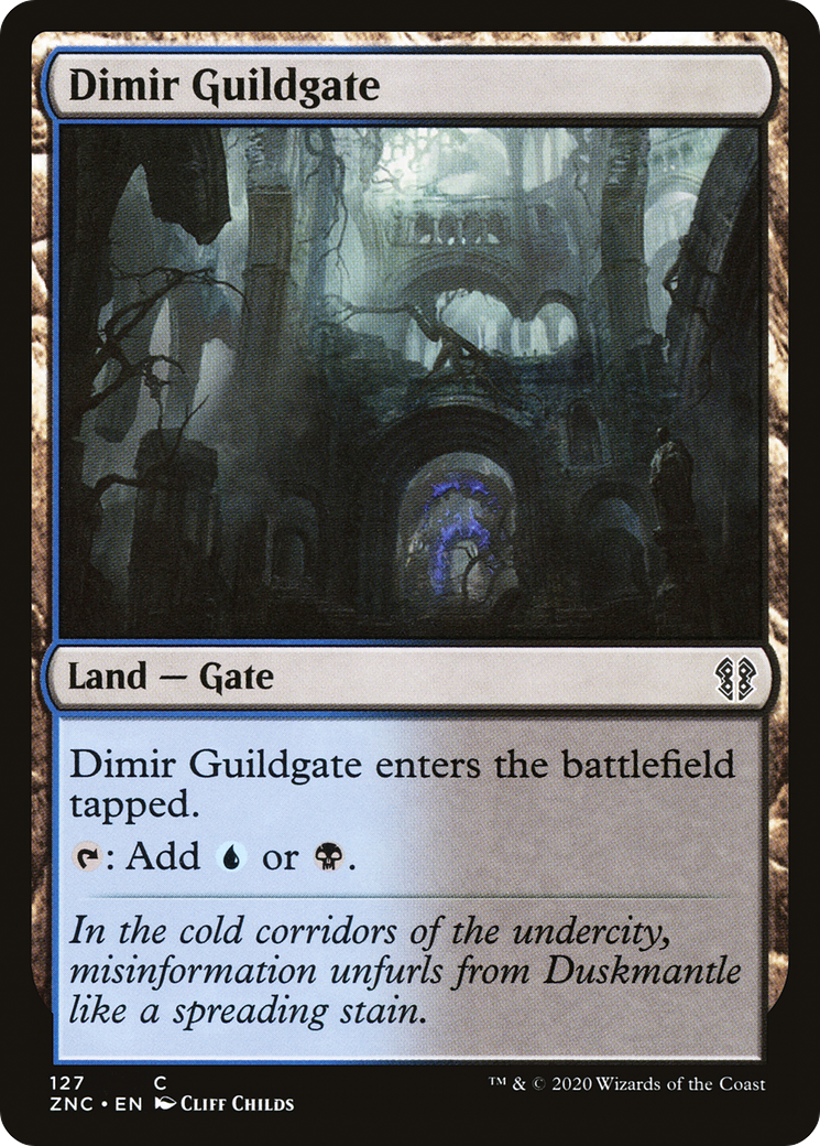 Dimir Guildgate (ZNC-127) - Zendikar Rising Commander - Premium MTG Single from Wizards of the Coast - Just $0.08! Shop now at Game Crave Tournament Store