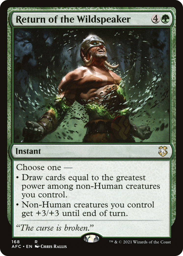 Return of the Wildspeaker (AFC-168) - Forgotten Realms Commander - Premium MTG Single from Wizards of the Coast - Just $0.22! Shop now at Game Crave Tournament Store