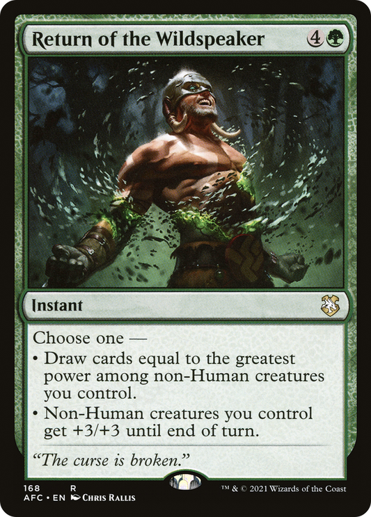 Return of the Wildspeaker (AFC-168) - Forgotten Realms Commander - Premium MTG Single from Wizards of the Coast - Just $0.22! Shop now at Game Crave Tournament Store