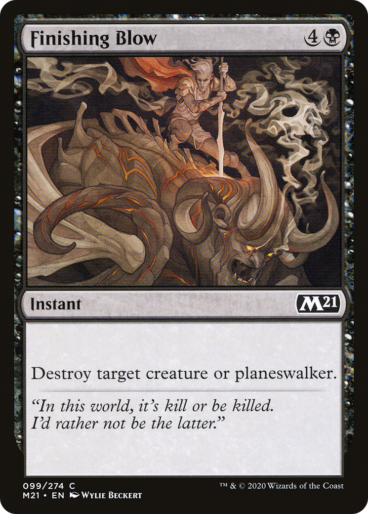 Finishing Blow (M21-099) - Core Set 2021 - Premium MTG Single from Wizards of the Coast - Just $0.08! Shop now at Game Crave Tournament Store