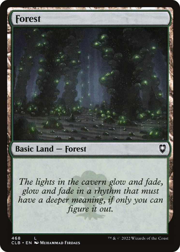 Forest (CLB-468) - Commander Legends: Battle for Baldur's Gate Foil - Premium MTG Single from Wizards of the Coast - Just $0.08! Shop now at Game Crave Tournament Store