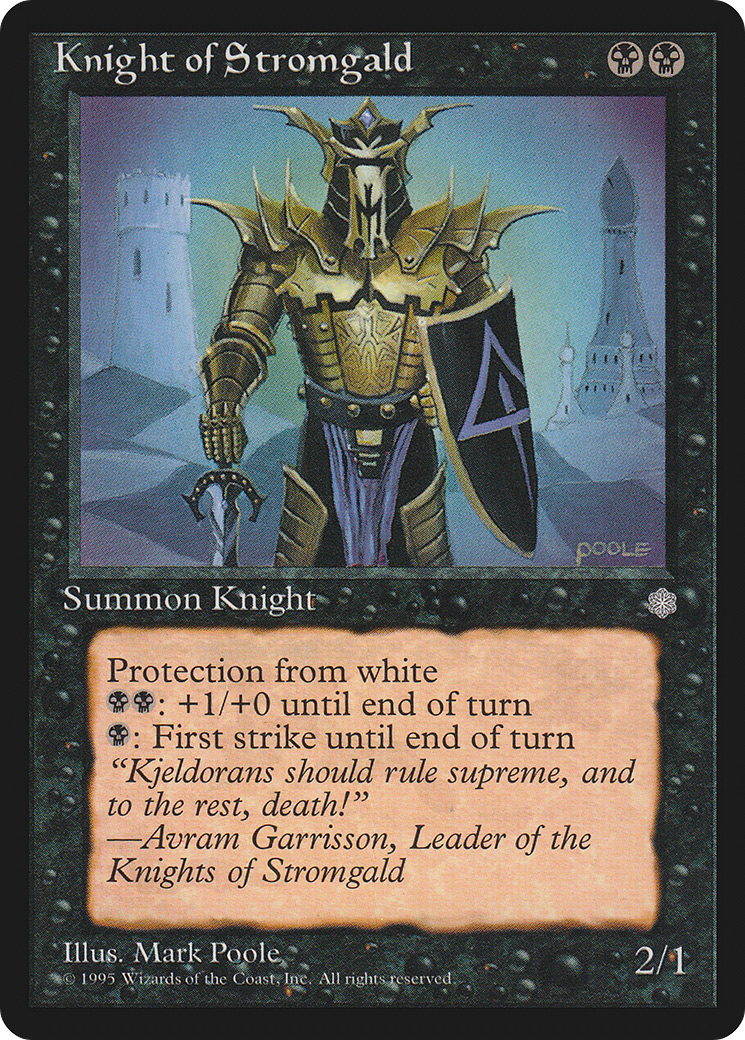 Knight of Stromgald (ICE-138) - Ice Age - Premium MTG Single from Wizards of the Coast - Just $0.08! Shop now at Game Crave Tournament Store