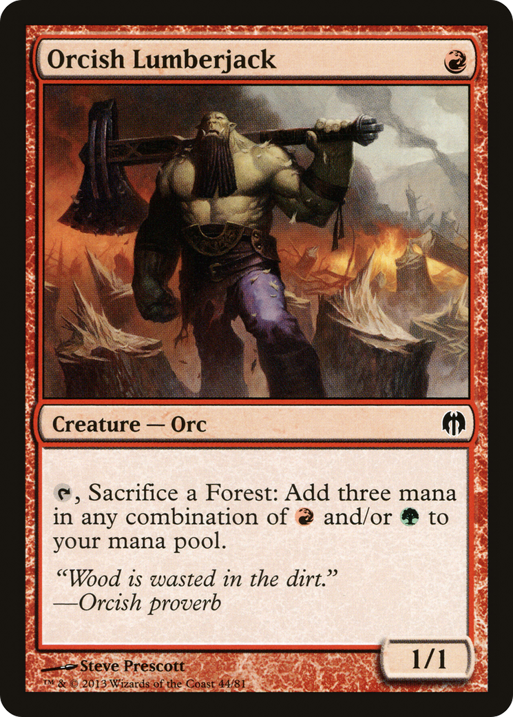 Orcish Lumberjack (DDL-044) - Duel Decks: Heroes vs. Monsters - Premium MTG Single from Wizards of the Coast - Just $0.17! Shop now at Game Crave Tournament Store
