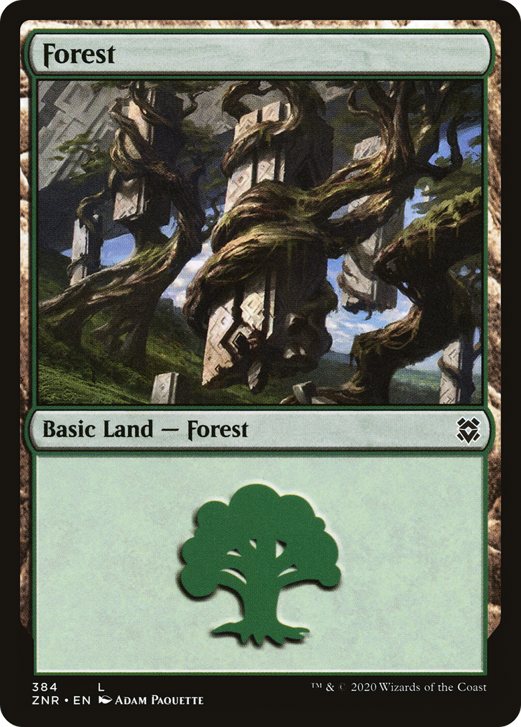 Forest (ZNR-384) - Zendikar Rising - Premium MTG Single from Wizards of the Coast - Just $0.66! Shop now at Game Crave Tournament Store