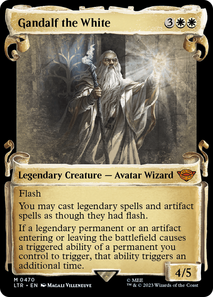 Gandalf the White (LTR-470) - The Lord of the Rings: Tales of Middle-earth: (Showcase) Foil - Premium MTG Single from Wizards of the Coast - Just $5.42! Shop now at Game Crave Tournament Store