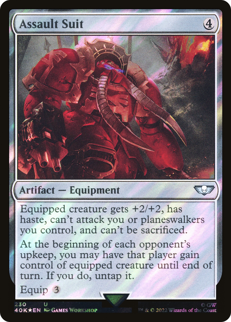Assault Suit (40K-230★) - Warhammer 40,000 Commander Foil - Premium MTG Single from Wizards of the Coast - Just $1.41! Shop now at Game Crave Tournament Store