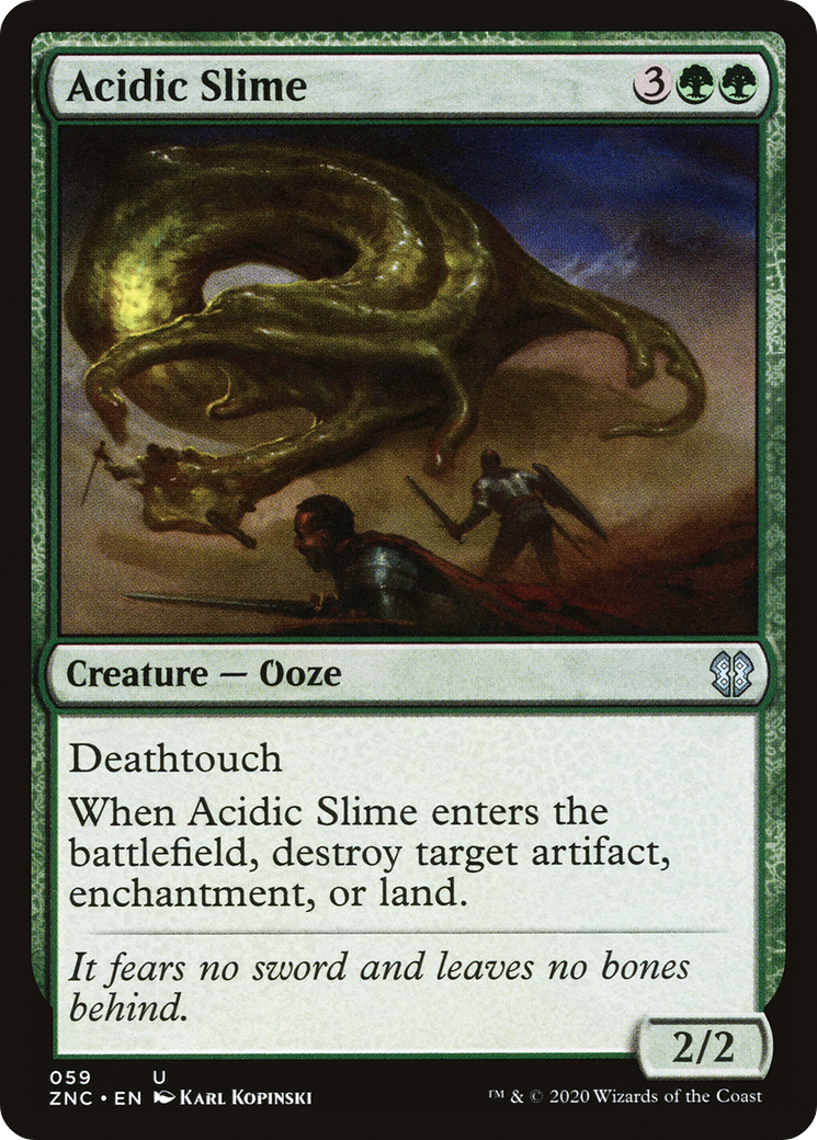 Acidic Slime (ZNC-059) - Zendikar Rising Commander - Premium MTG Single from Wizards of the Coast - Just $0.08! Shop now at Game Crave Tournament Store