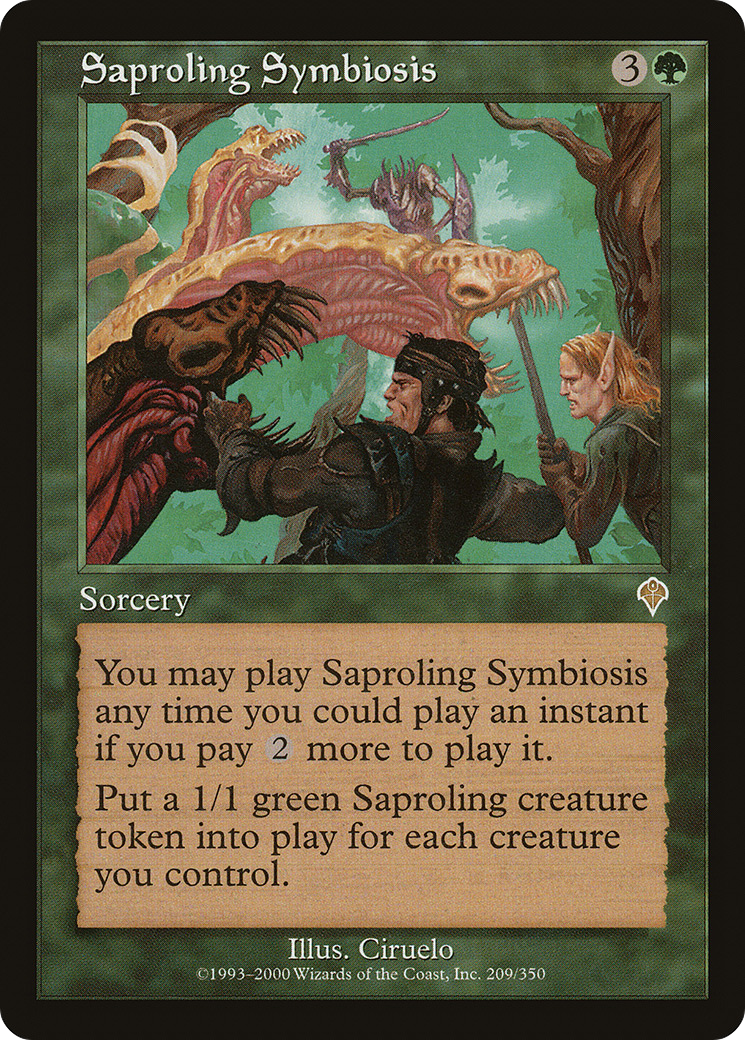 Saproling Symbiosis (INV-209) - Invasion Foil - Premium MTG Single from Wizards of the Coast - Just $4.80! Shop now at Game Crave Tournament Store