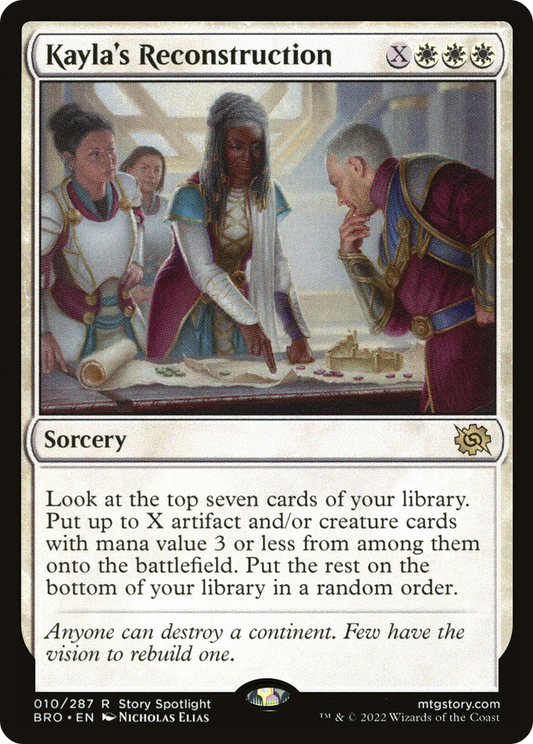 Kayla's Reconstruction (BRO-010) - The Brothers' War - Premium MTG Single from Wizards of the Coast - Just $0.08! Shop now at Game Crave Tournament Store