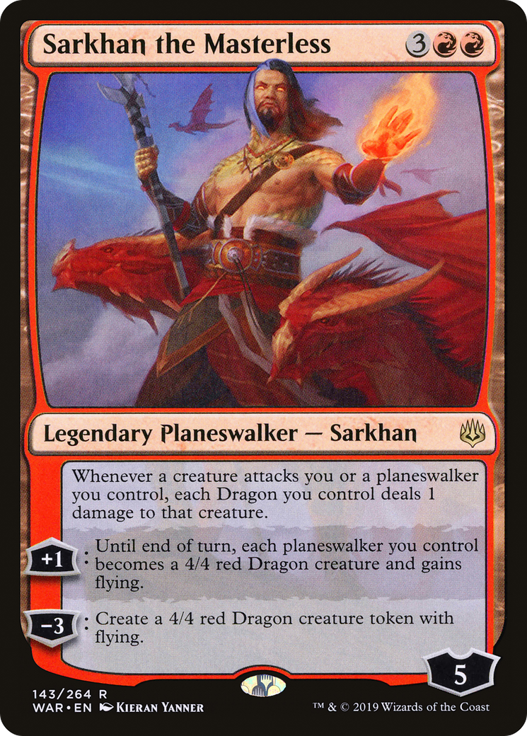 Sarkhan the Masterless (WAR-143) - War of the Spark Foil - Premium MTG Single from Wizards of the Coast - Just $0.31! Shop now at Game Crave Tournament Store