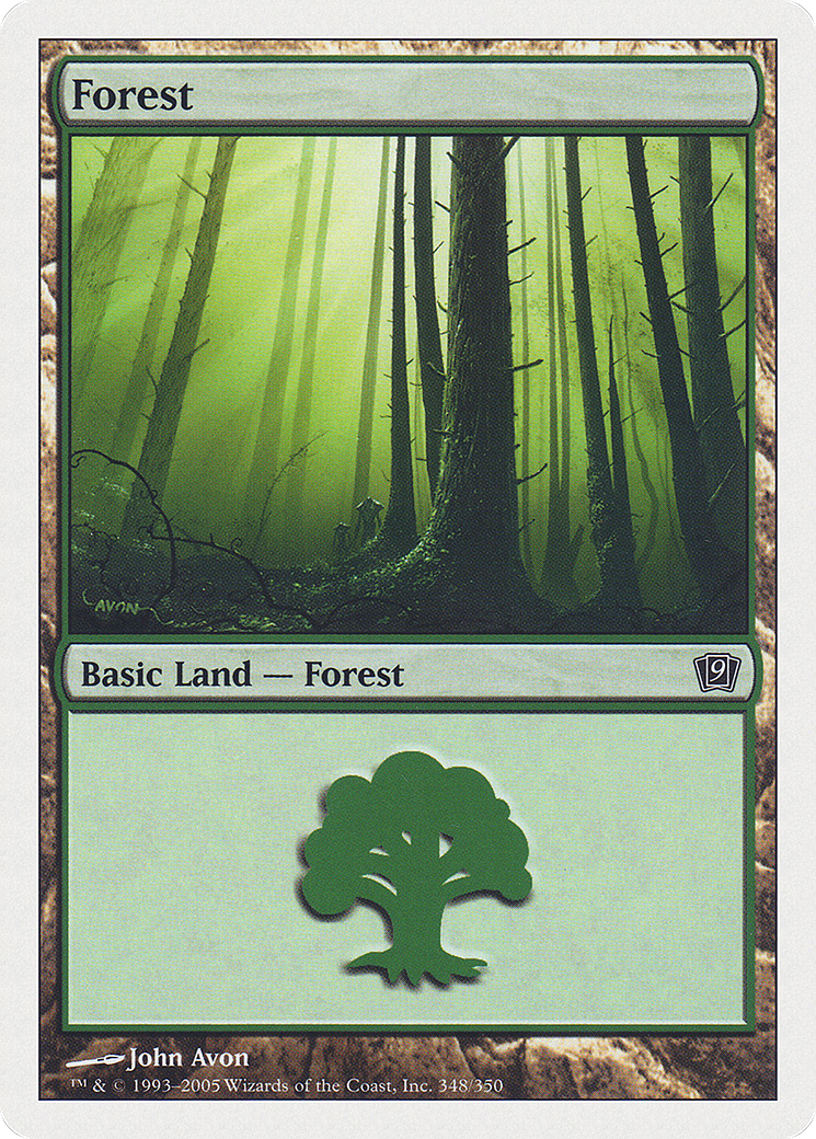 Forest (9ED-348) - Ninth Edition - Premium MTG Single from Wizards of the Coast - Just $0.17! Shop now at Game Crave Tournament Store