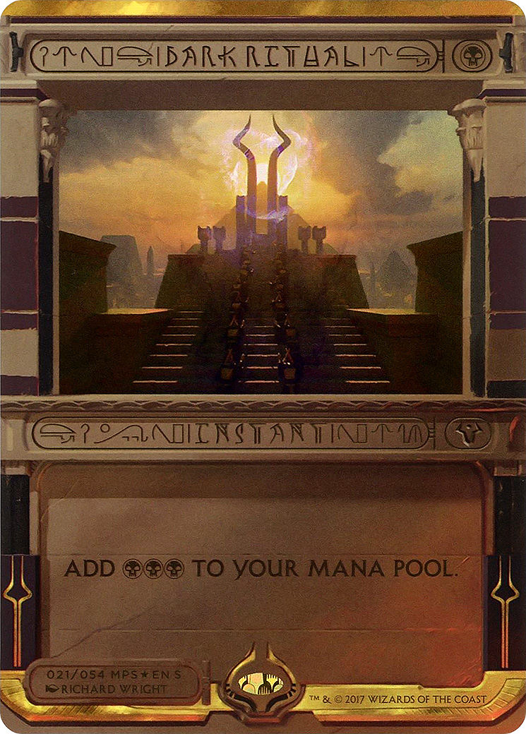 Dark Ritual (MP2-021) - Amonkhet Invocations (Borderless) Foil - Premium MTG Single from Wizards of the Coast - Just $28.64! Shop now at Game Crave Tournament Store