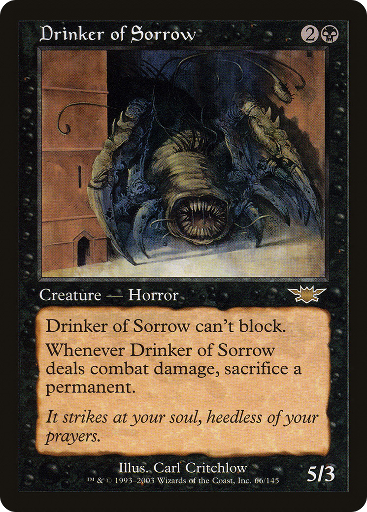 Drinker of Sorrow (LGN-066) - Legions Foil - Premium MTG Single from Wizards of the Coast - Just $10.50! Shop now at Game Crave Tournament Store